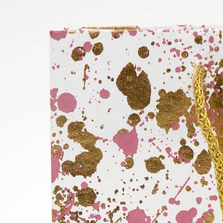 ExpoBazaar - Wholesale Gift Bag Set/Pack - Gift Bag | Pink Sprinkle Handmade Paper Bag | Set of 72