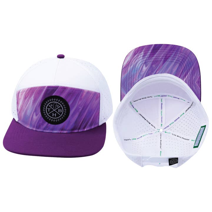 **Youth** Color Vibes Hat | Flat Bill | Purple Glaze for wholesale by The Heartbeat Brand