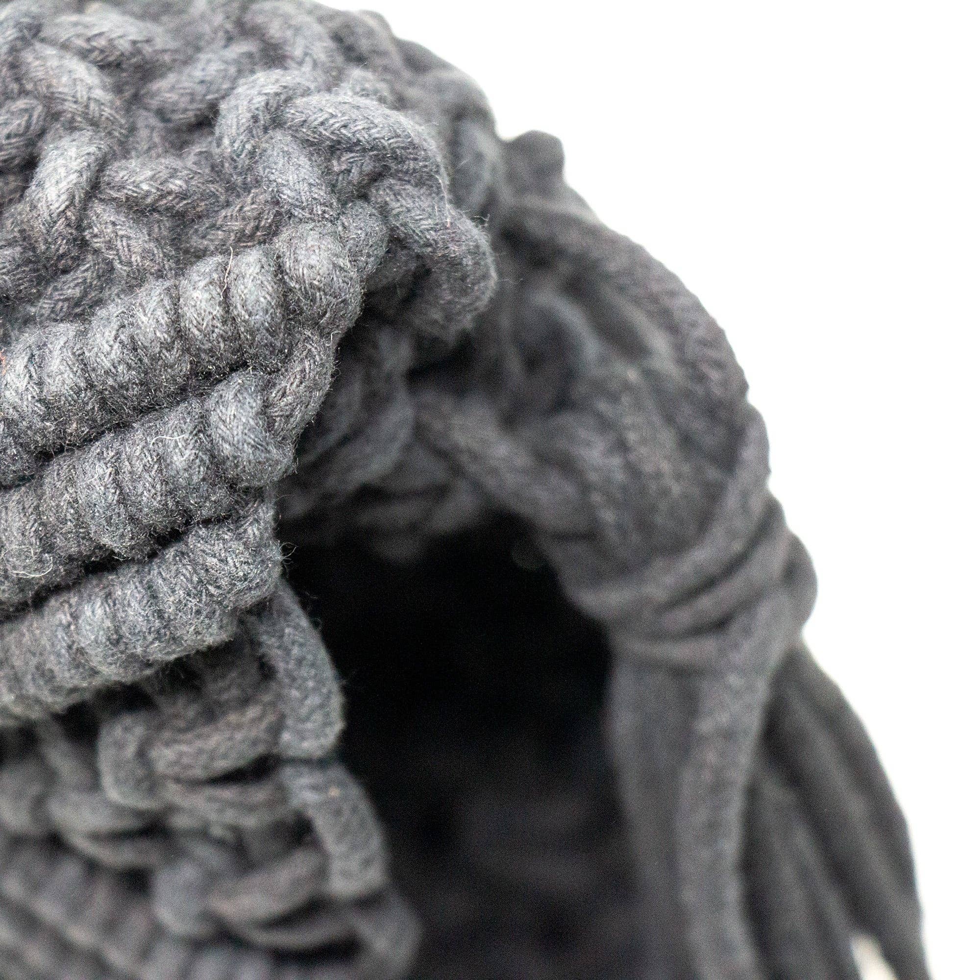 Global Crafts - Wholesale Shoulder Bag - Women's - Handmade Boho Macrame Shoulder Bag, Black with Fringe5