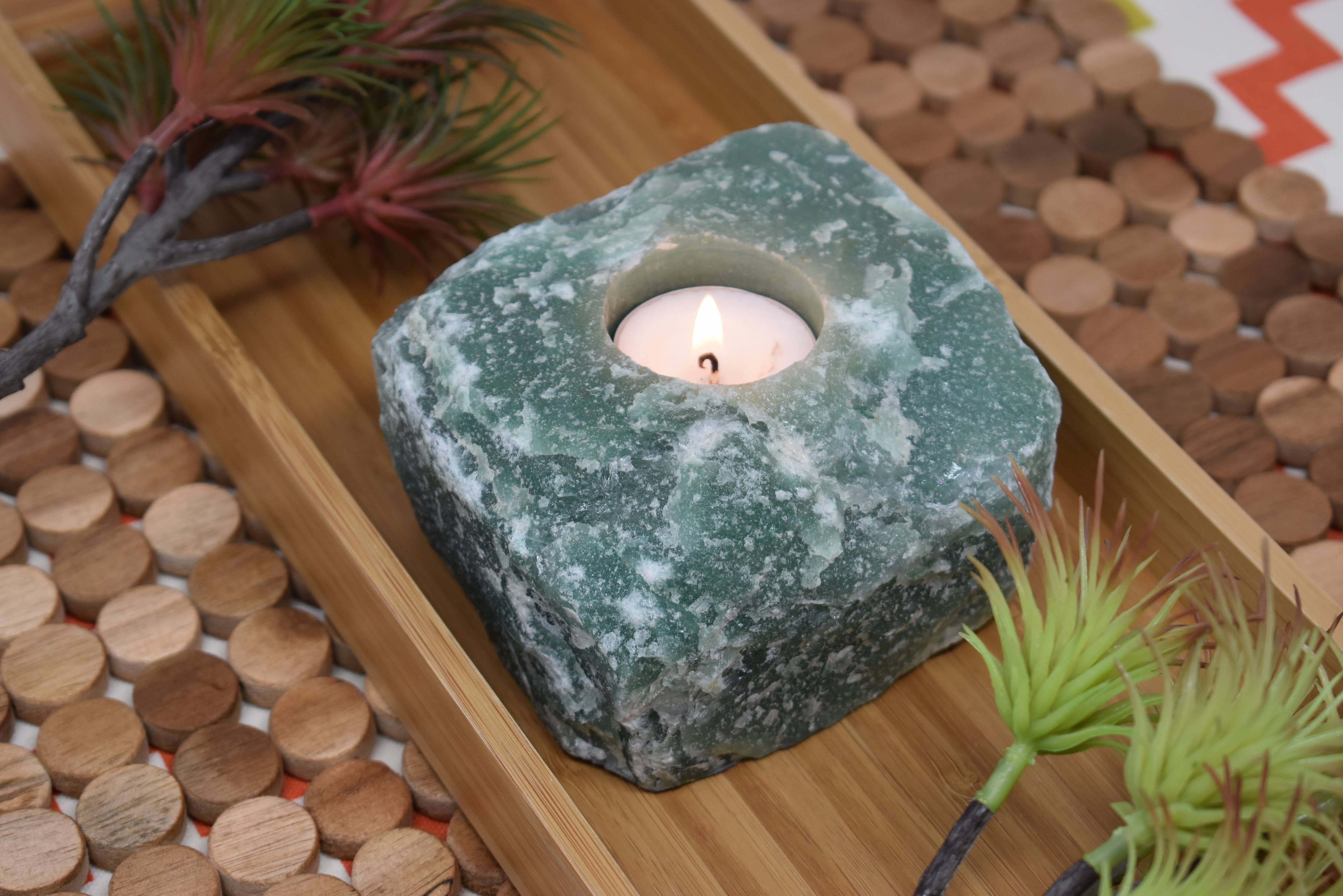 Olympus Minerals Co – Großhandel Kerzenhalter – Kleiner natürlicher Votivkerzenhalter3