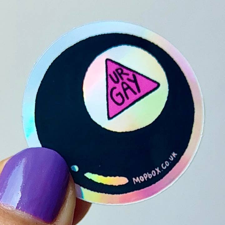Gay Magic 8 Ball - Holographic Vinyl Sticker for wholesale by Mimo