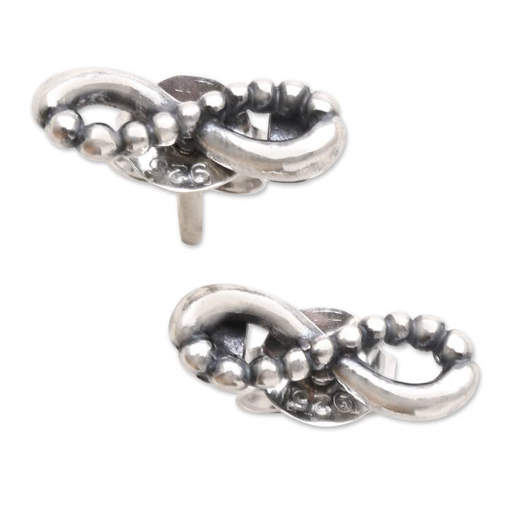Novica Handmade Infinity Of Love Sterling Stud Earrings for wholesale by NOVICA