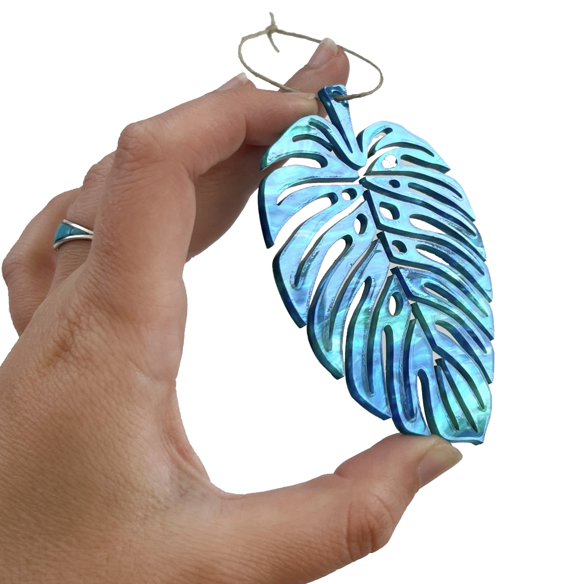 Art by Sharell - Wholesale Ornament - Monstera Leaf Ornament | Tropical Hanging Decor3