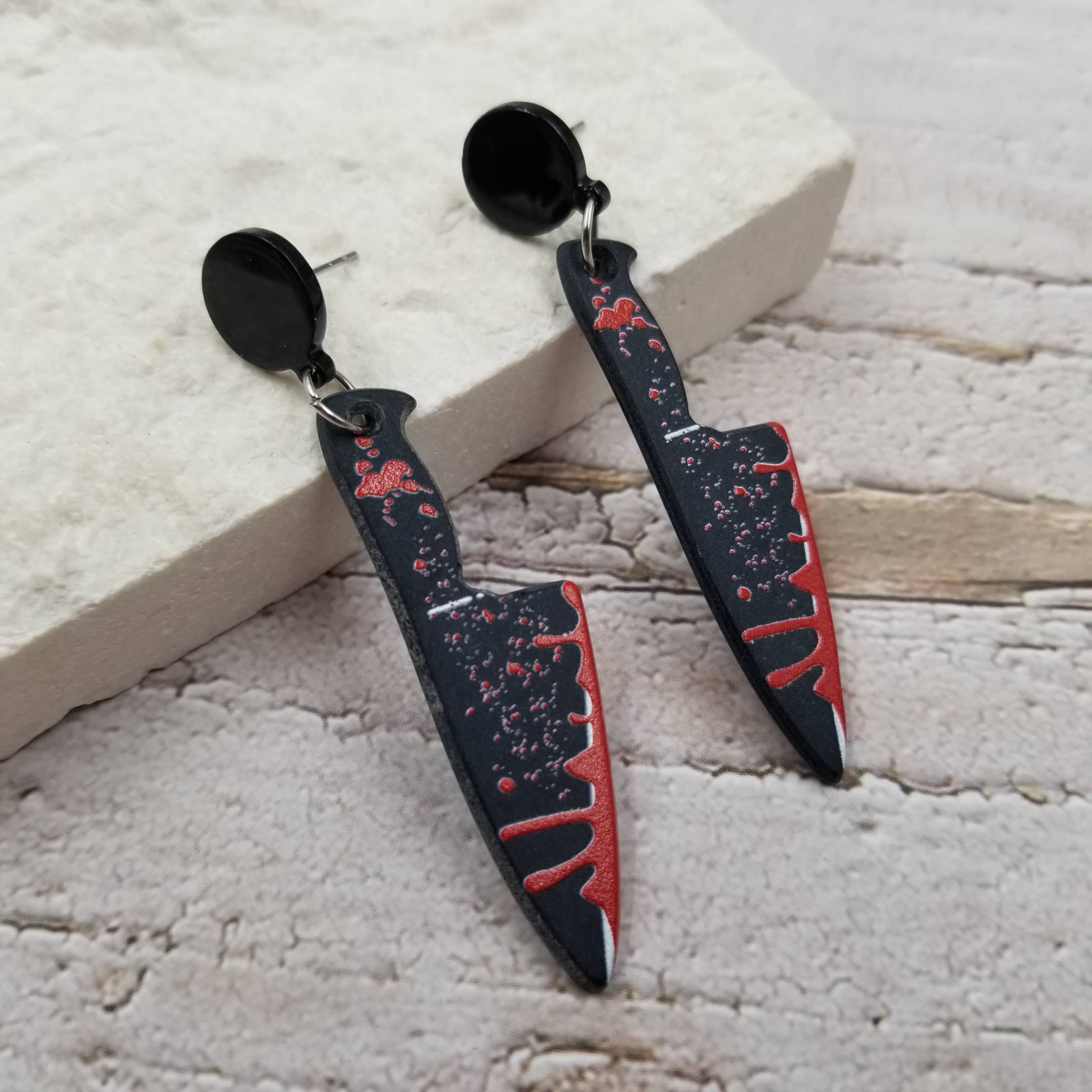 Treasure Wholesale - Wholesale Dangle Earrings - Bloody Goth Halloween Earrings1