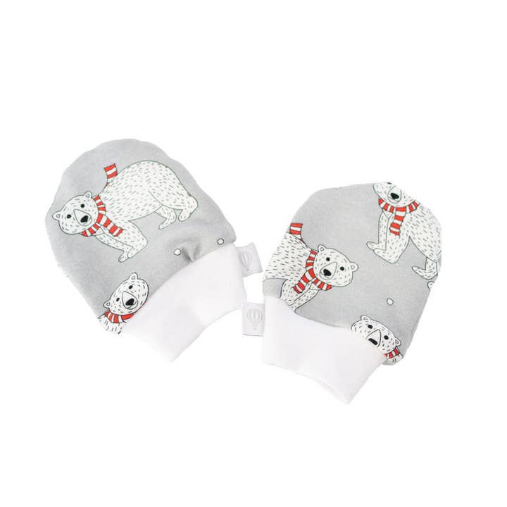 Weihnachten 2025 Eisbär Baby Fäustlinge für den Großhandel von My Mini Munch