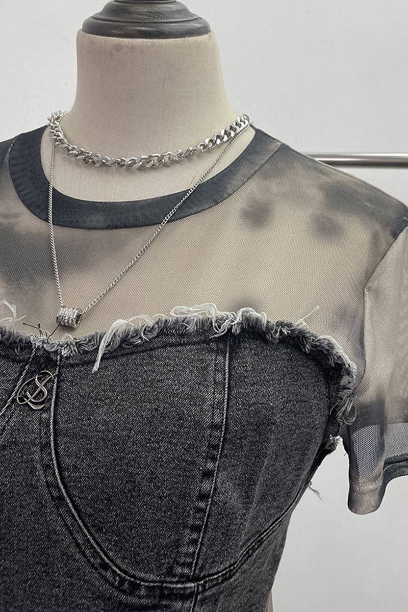 Mccolin - Wholesale T-Shirt - Women's - Distressed Layered T-Shirt4