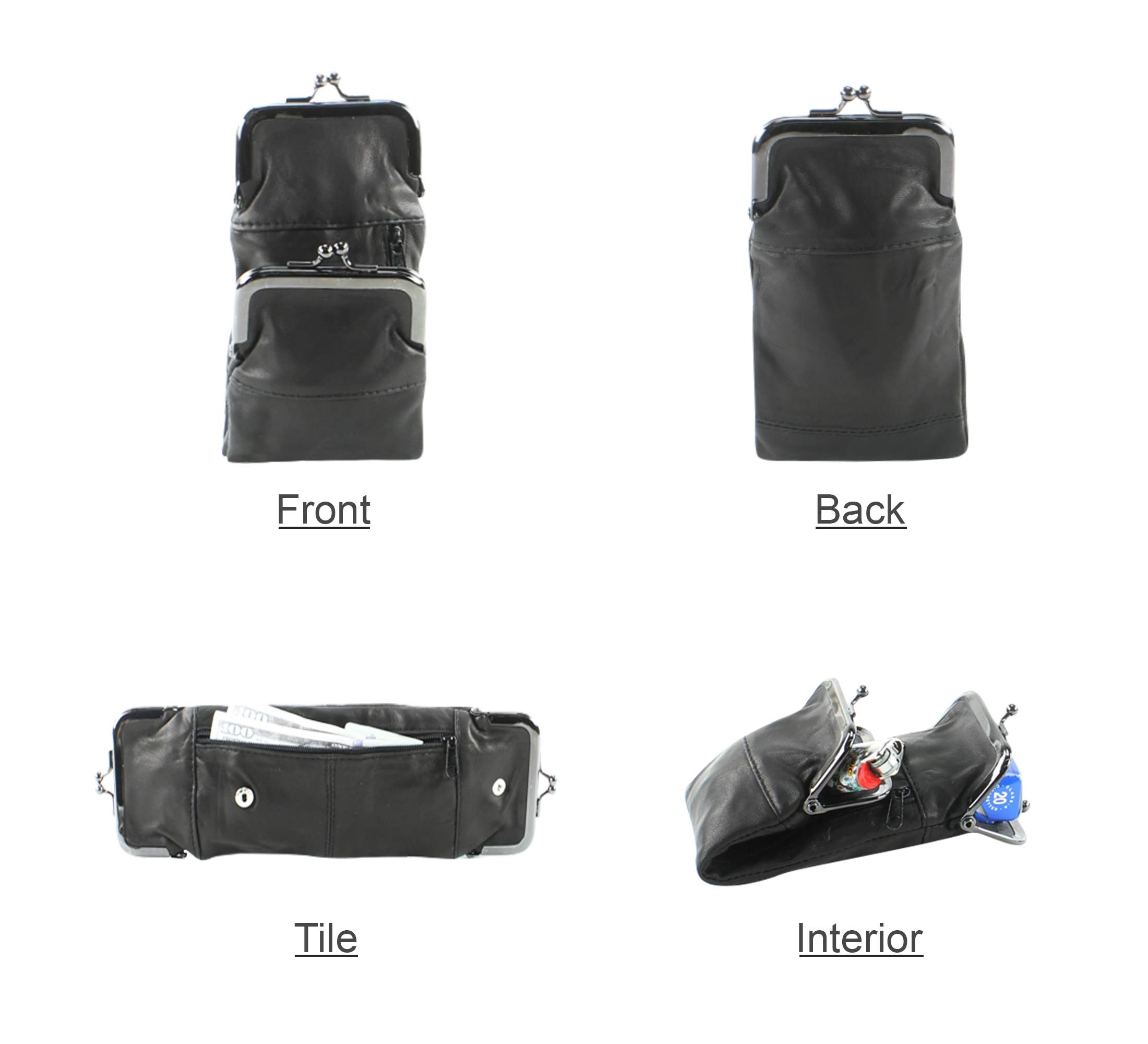 Leather Impressions Inc - Wholesale Cigarette Case - Lambskin Fold Over Cigarette Case Style : 7198