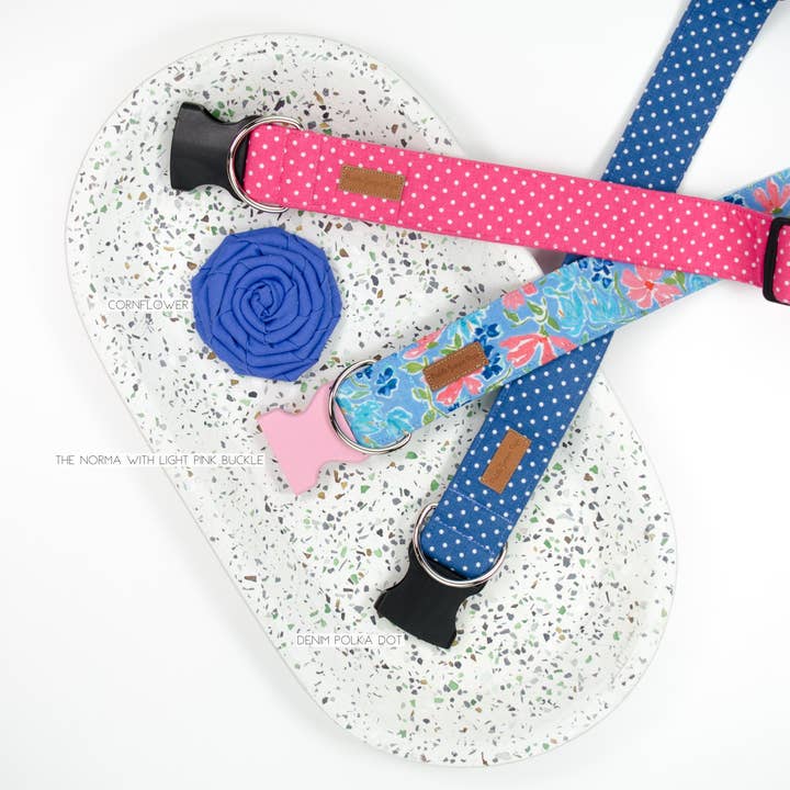 Puddle Jumper Pups - Vente Collier – chien - Pois Framboise14