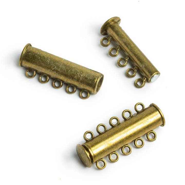 Fecho Magnético Cano 5 Anel de Latão 1 peça por atacado de The Bead Traders