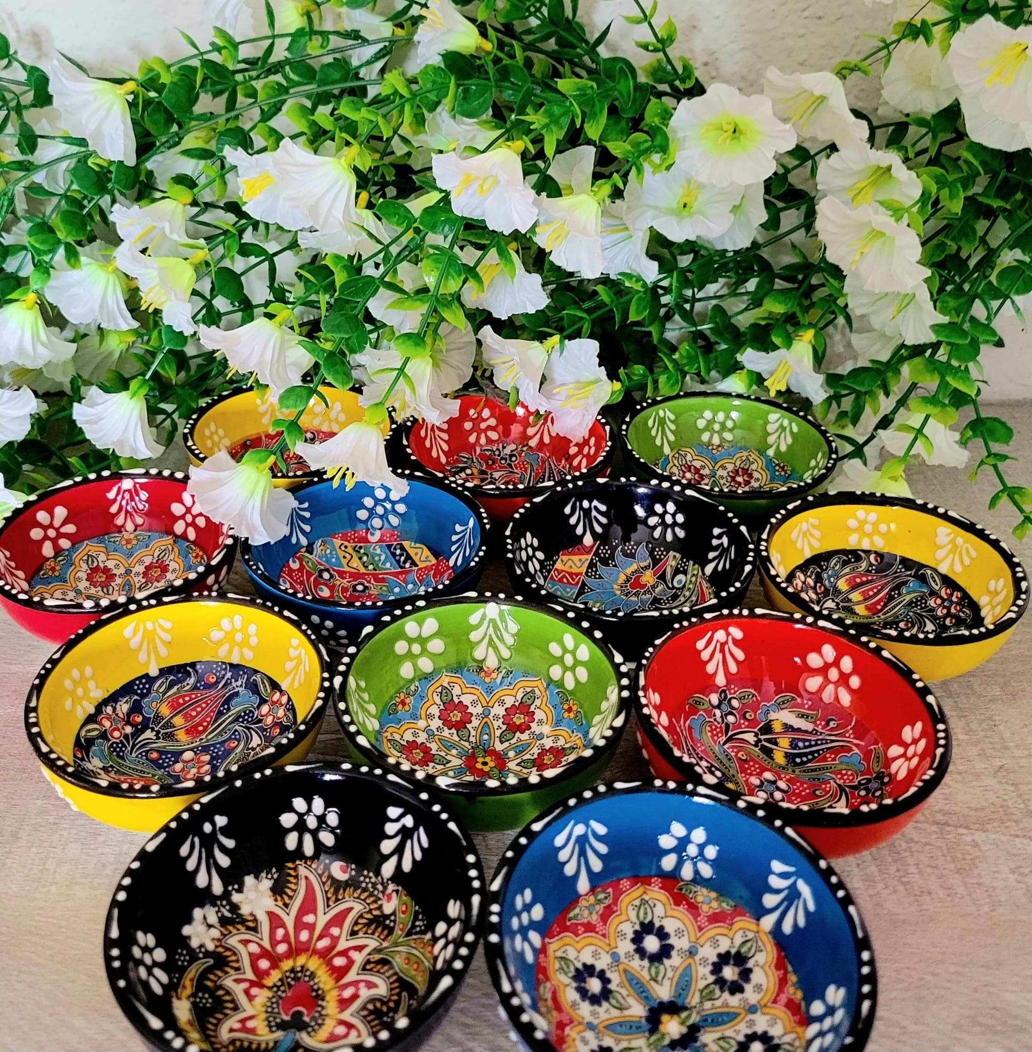 Mediterranean Collection - Wholesale Jewelry Dish - Turkish Dip & Trinket Bowl – Hand-Painted Ceramic0