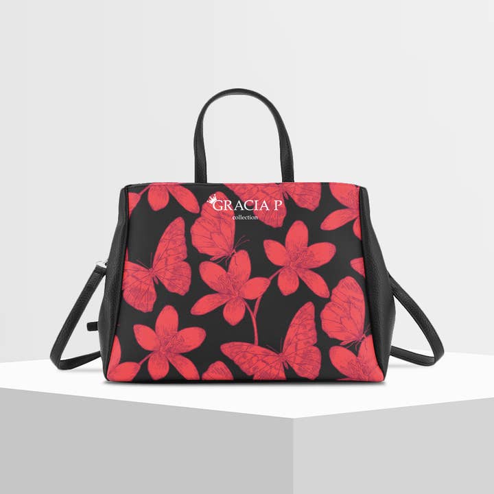 Gracia P's Cukki Bag - Made in Italy - Butterflies and Flowers for wholesale by GLOBALSHOP SRL
