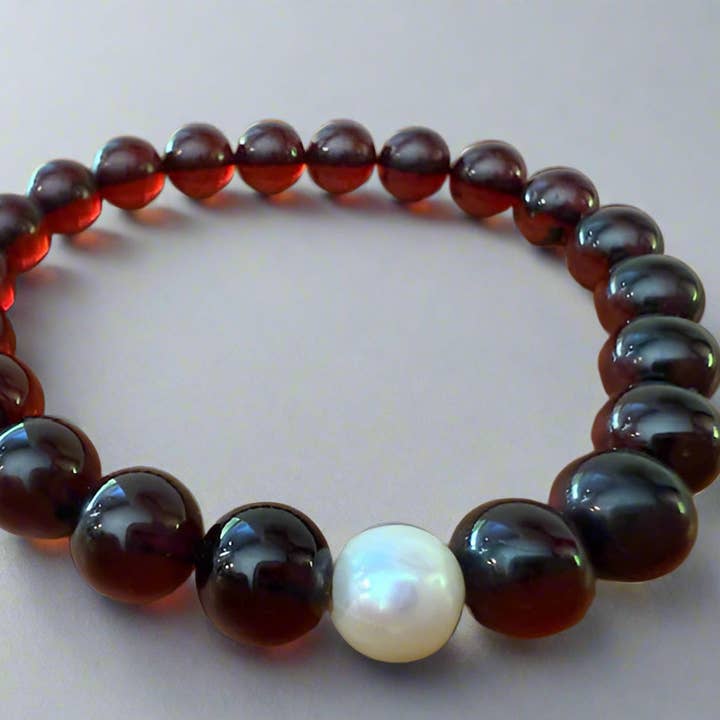 Cherry Blossom & Pearl Bracelet for wholesale by Amber House