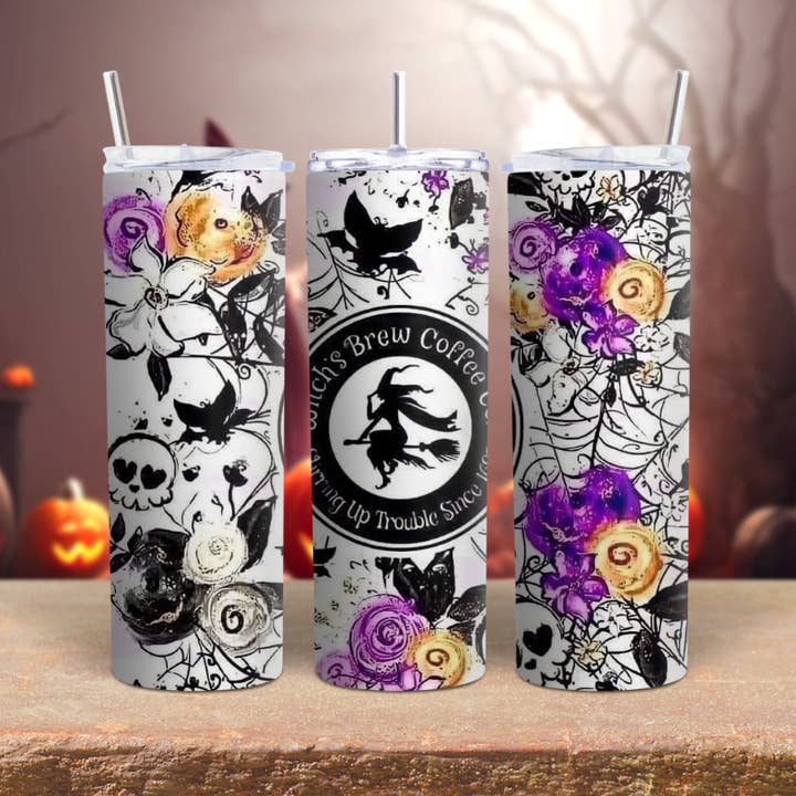 Halloween „Witches Brew Coffee“ Tumbler for engroshandel hos FloBama Girls Wholesale