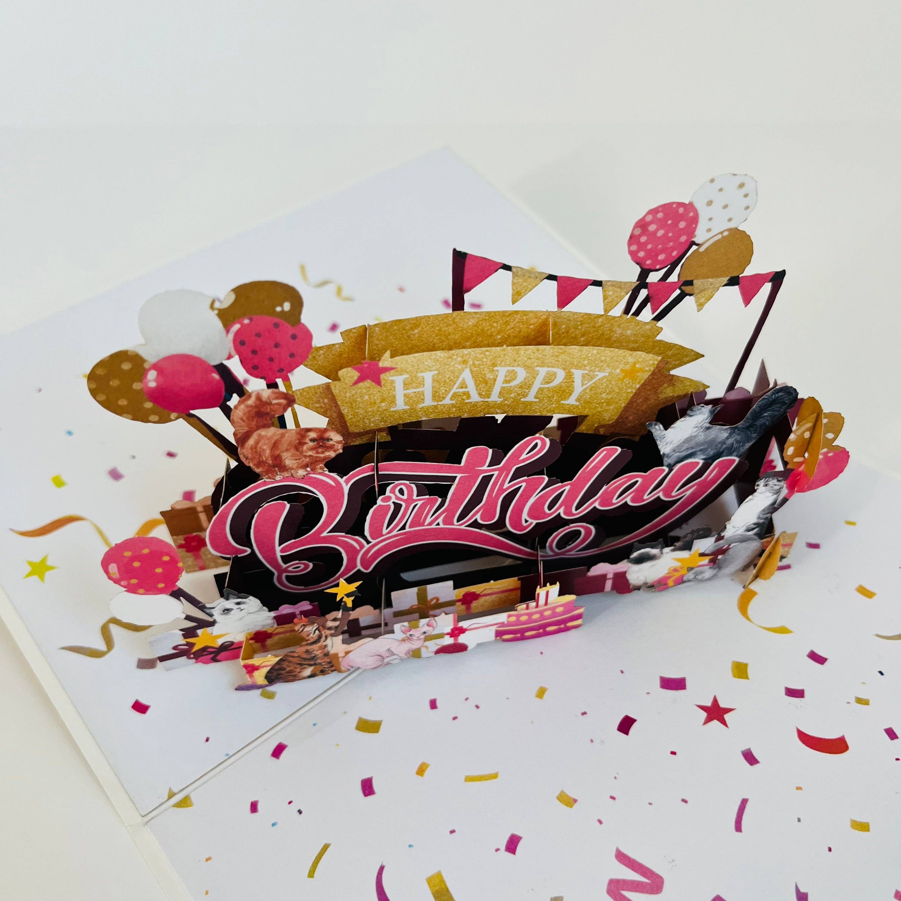 The Paper Mix – wholesale Birthday card – WOWPOP Cat-astrophic Fun CARD, 3D Pop Up Card, Handmade8