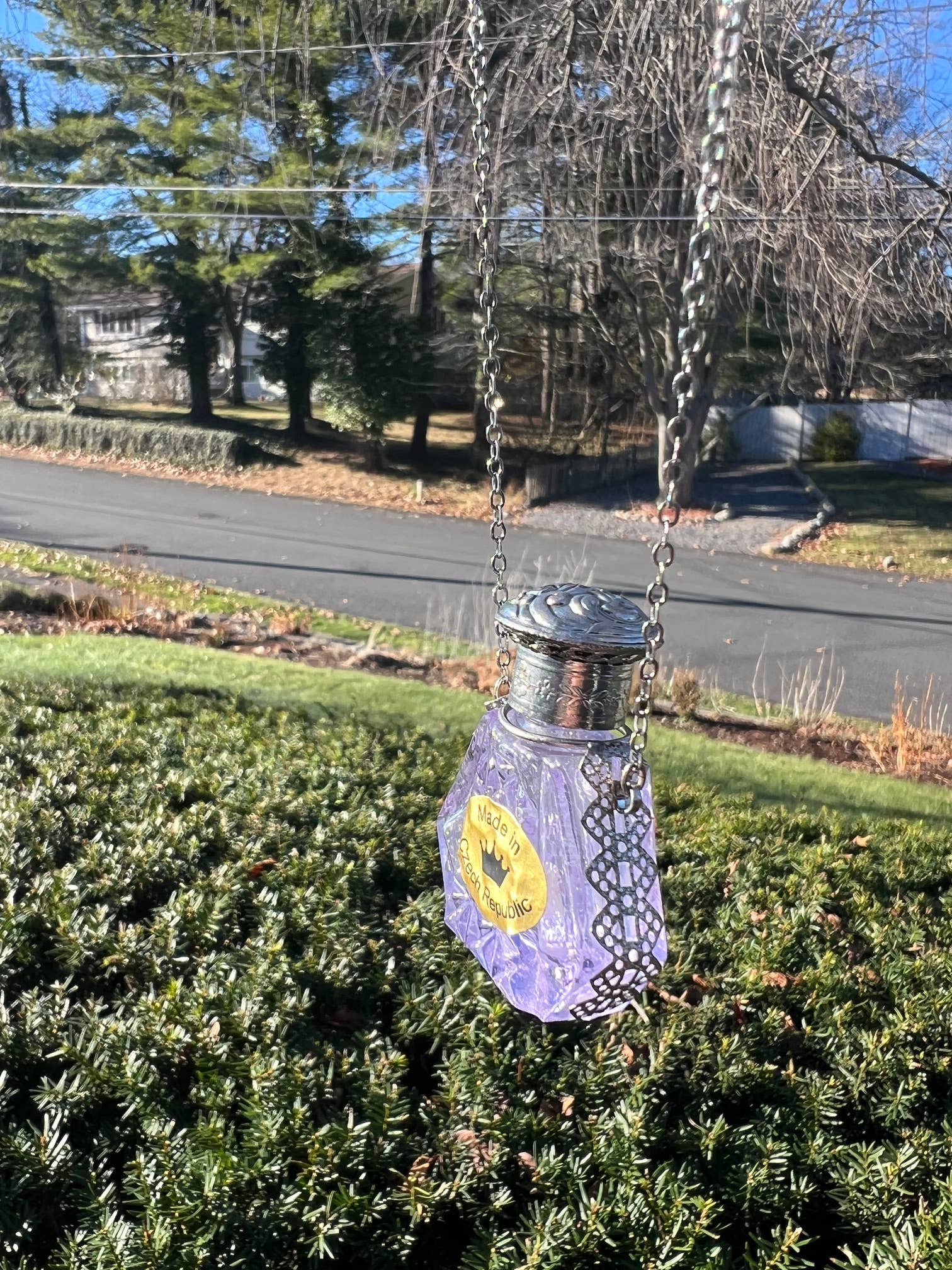 GSZ corporation DBA Gabriella's Gifts - Wholesale Atomizer Bottle - PURPLE/Decorative Jeweled Glass Perfume Bottle Necklace2