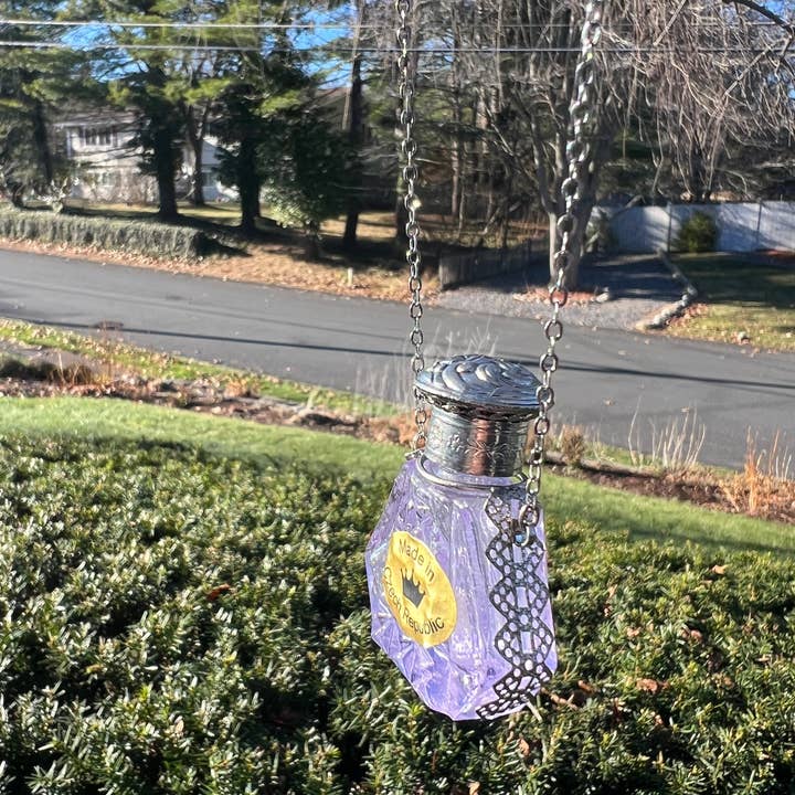 GSZ corporation DBA Gabriella's Gifts - Wholesale Atomizer Bottle - PURPLE/Decorative Jeweled Glass Perfume Bottle Necklace2