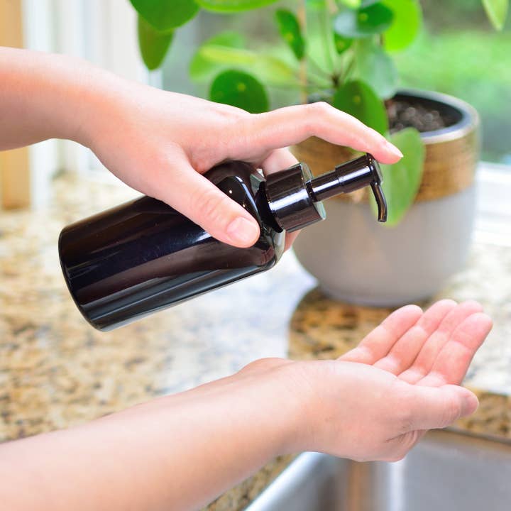 Youngever - Wholesale Soap Dispenser - Youngever 6 Pack 8OZ Plastic Square Pump Bottles - Black3