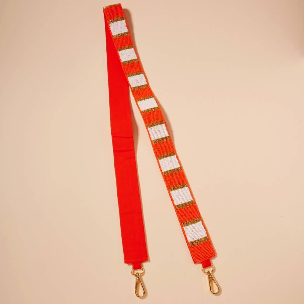 Frem - Wholesale Bag Strap - Women's - Striped Seed Beaded Bag Strap5