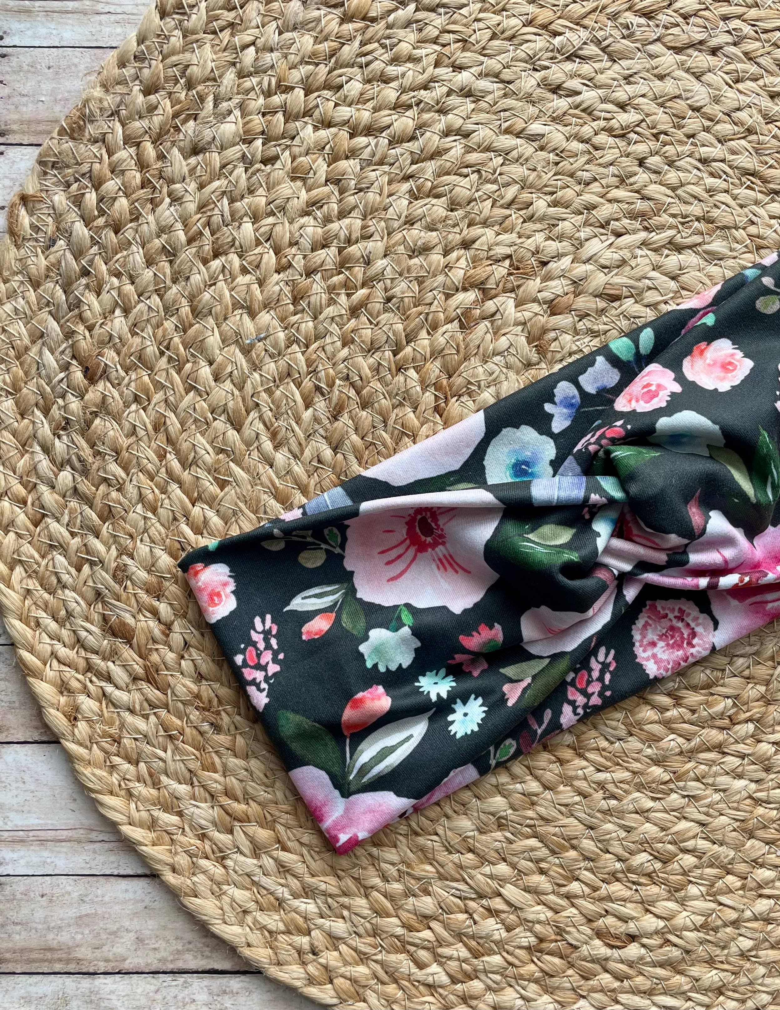 Designs by Rachel Joy - Wholesale Fashion Headband - Women's - Tiger Lily Charcoal Knit Twist Headband