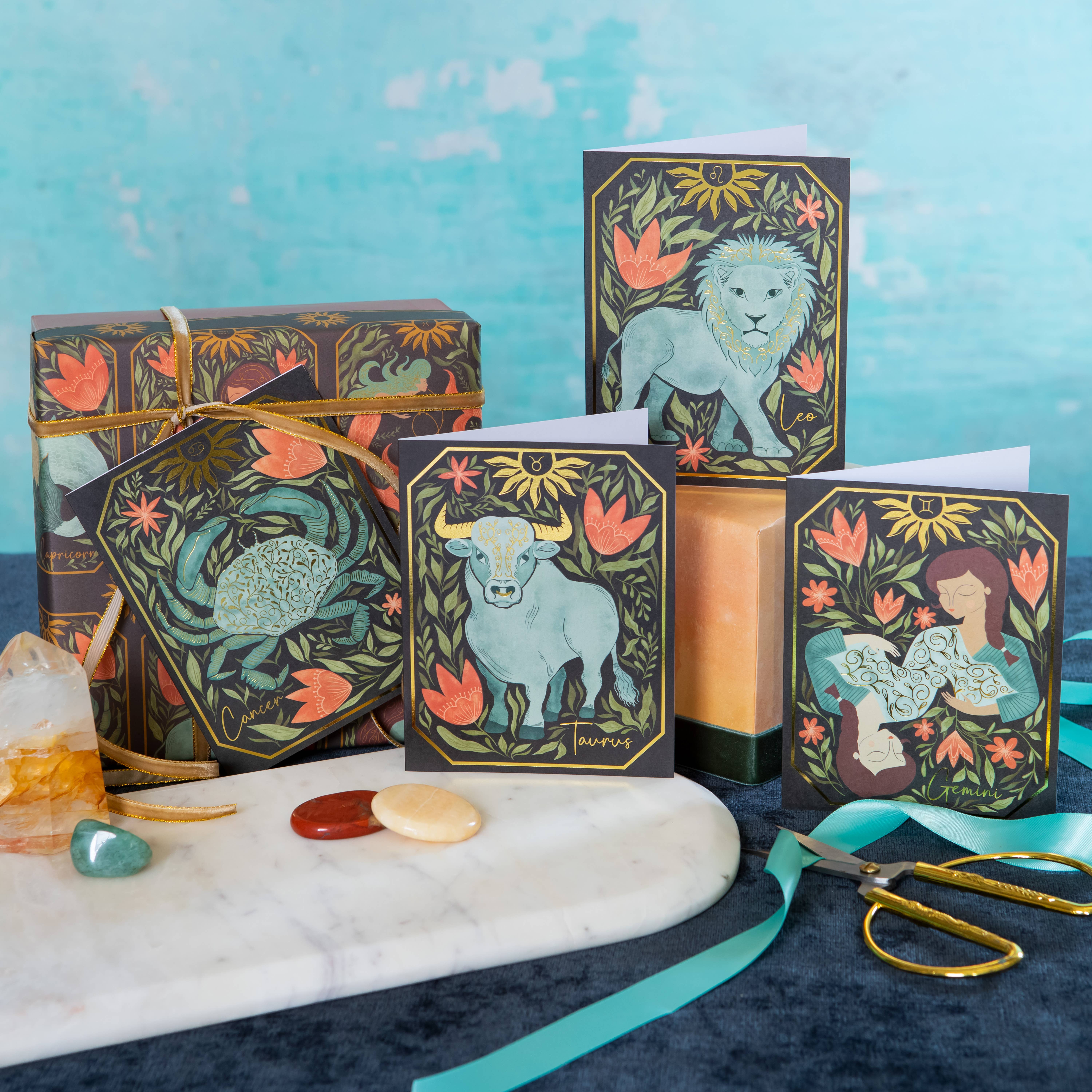 Amicreative - Wholesale Wrapping Paper Roll - Zodiac Astrology Wrapping Paper – 3 Rolls (3 Sheets Each)1