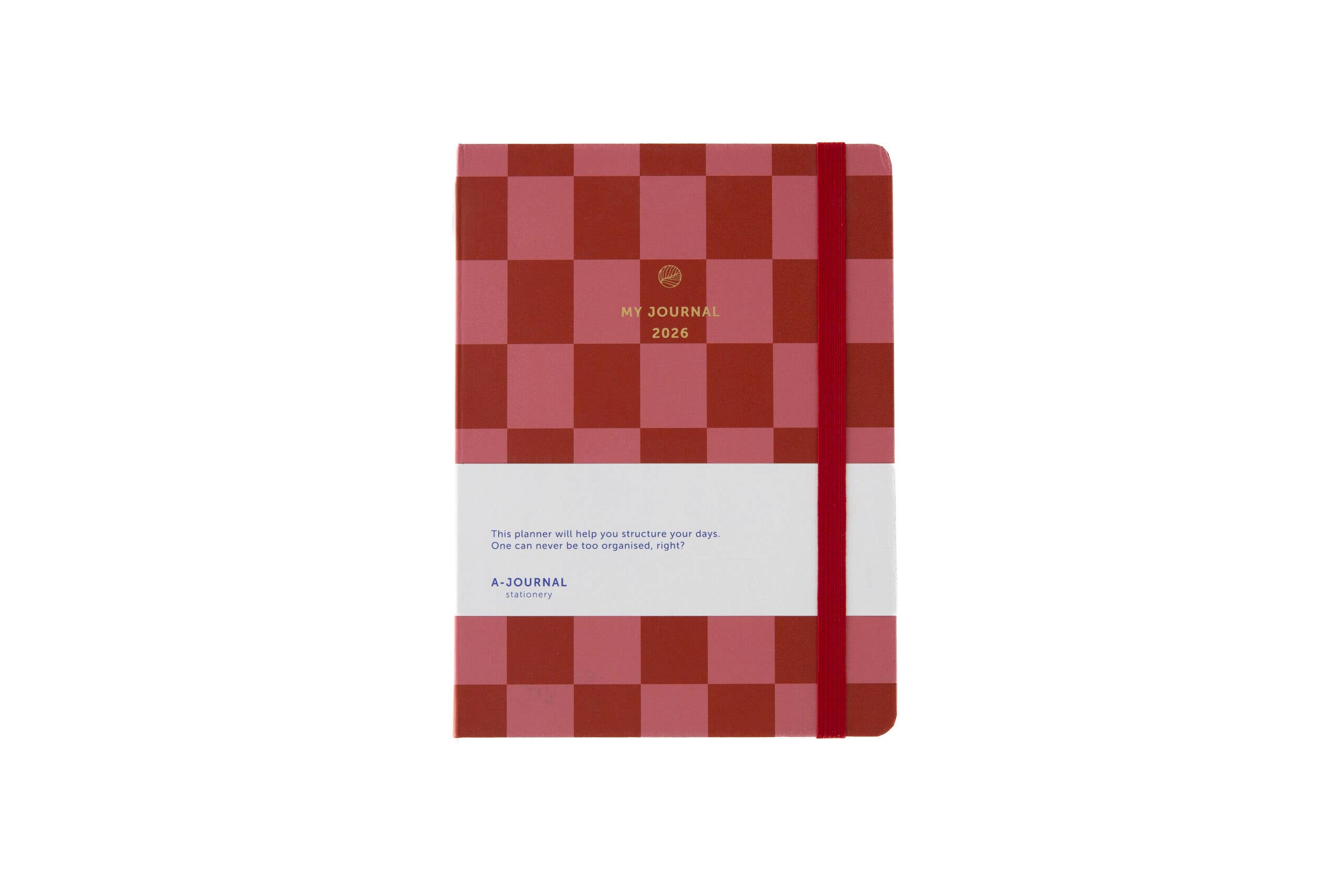 A-Journal Stationery – wholesale Journal/diary – My Journal 2026 - Checkered Red Pink0