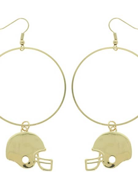OHRRINGE MIT FUSSBALLHELM, ANHÄNGER, ANGELHAKEN, E14422 für den Großhandel von anbfashion