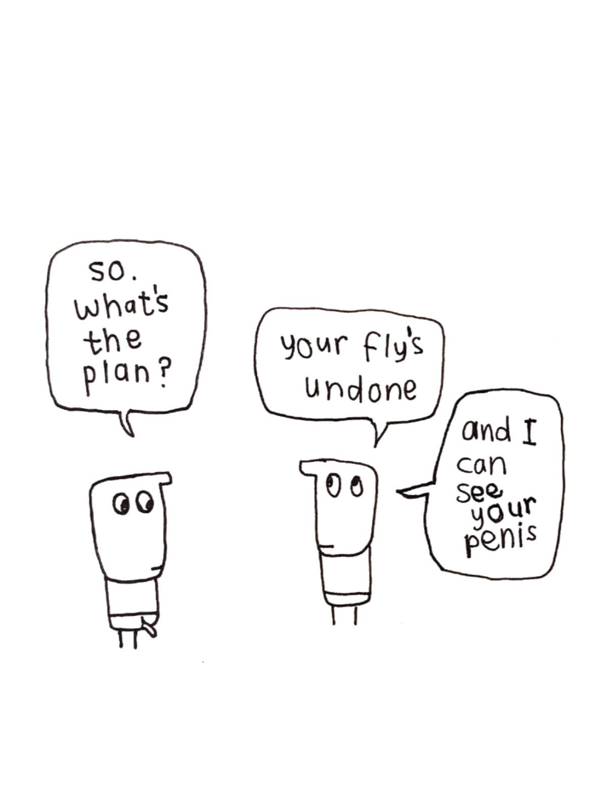 Hazel Bee – wholesale Everyday greeting card – Your Fly's Undone Penis Card for Work Colleague0