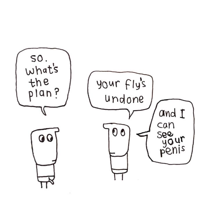 Hazel Bee – wholesale Everyday greeting card – Your Fly's Undone Penis Card for Work Colleague