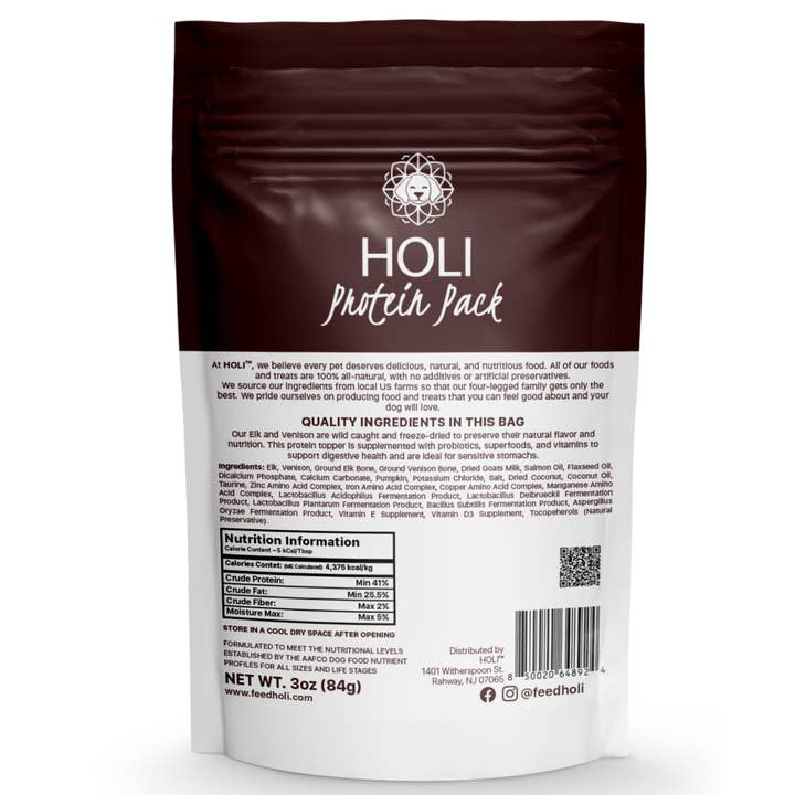 HOLI - Wholesale Pet Food - Dog - Elk & Venison Dog Food Topper