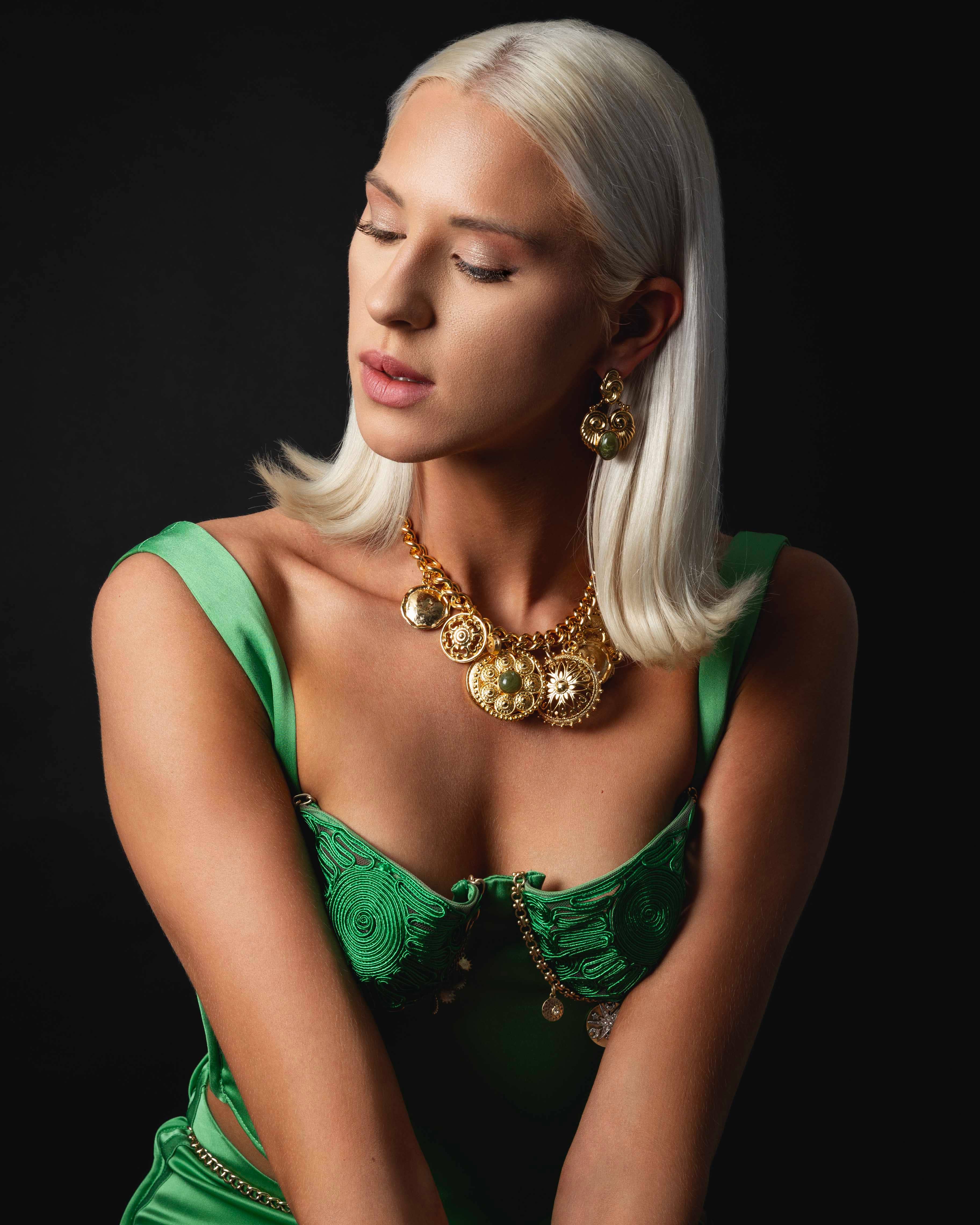 Caramel Vintage Jewellery – wholesale Link & chain necklace – Disco Chain Necklace1