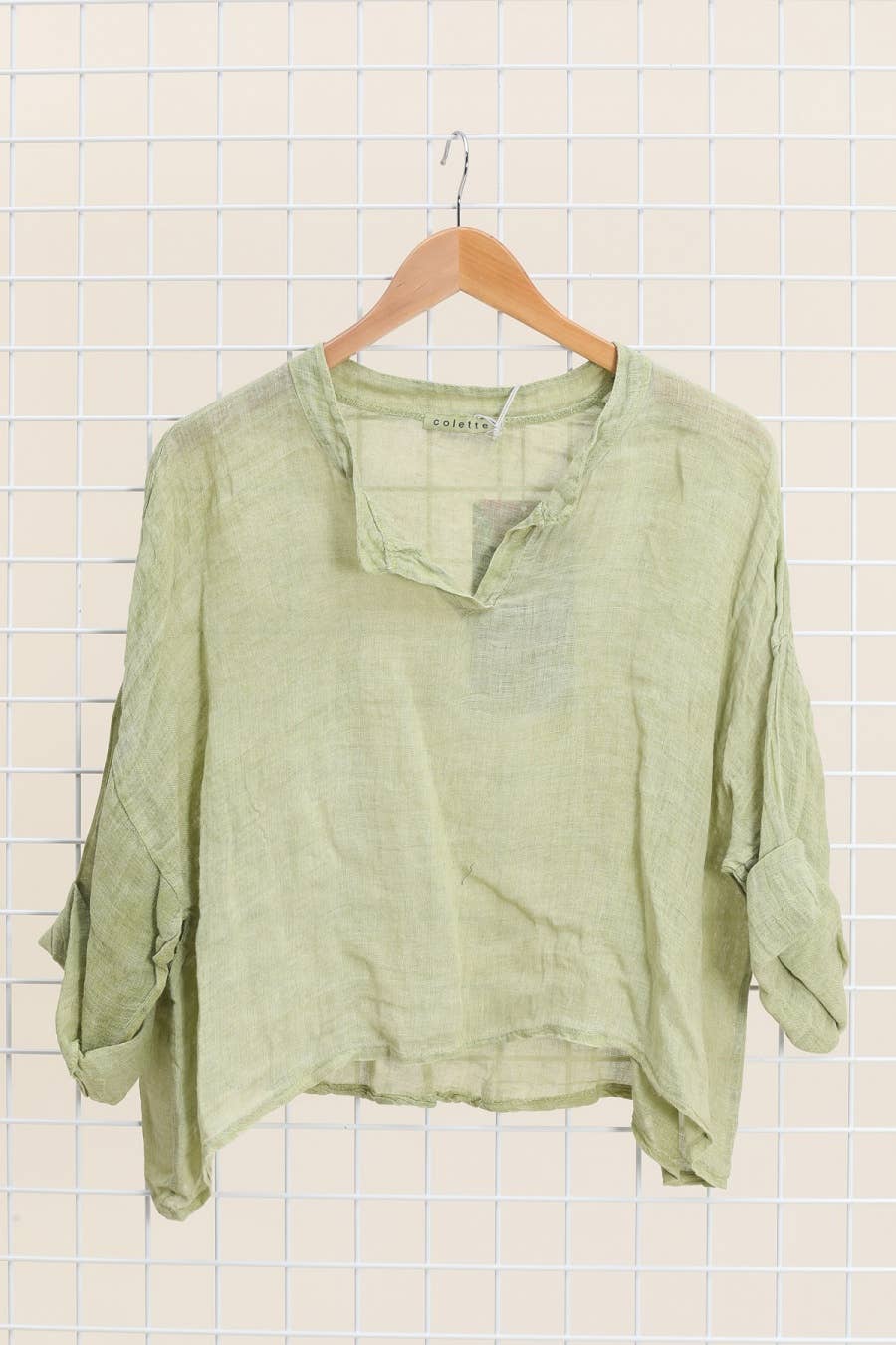 la maison des fibres naturelles - Wholesale Blouse - Dames - Linnen top met v-hals 23100, 100% linnen18