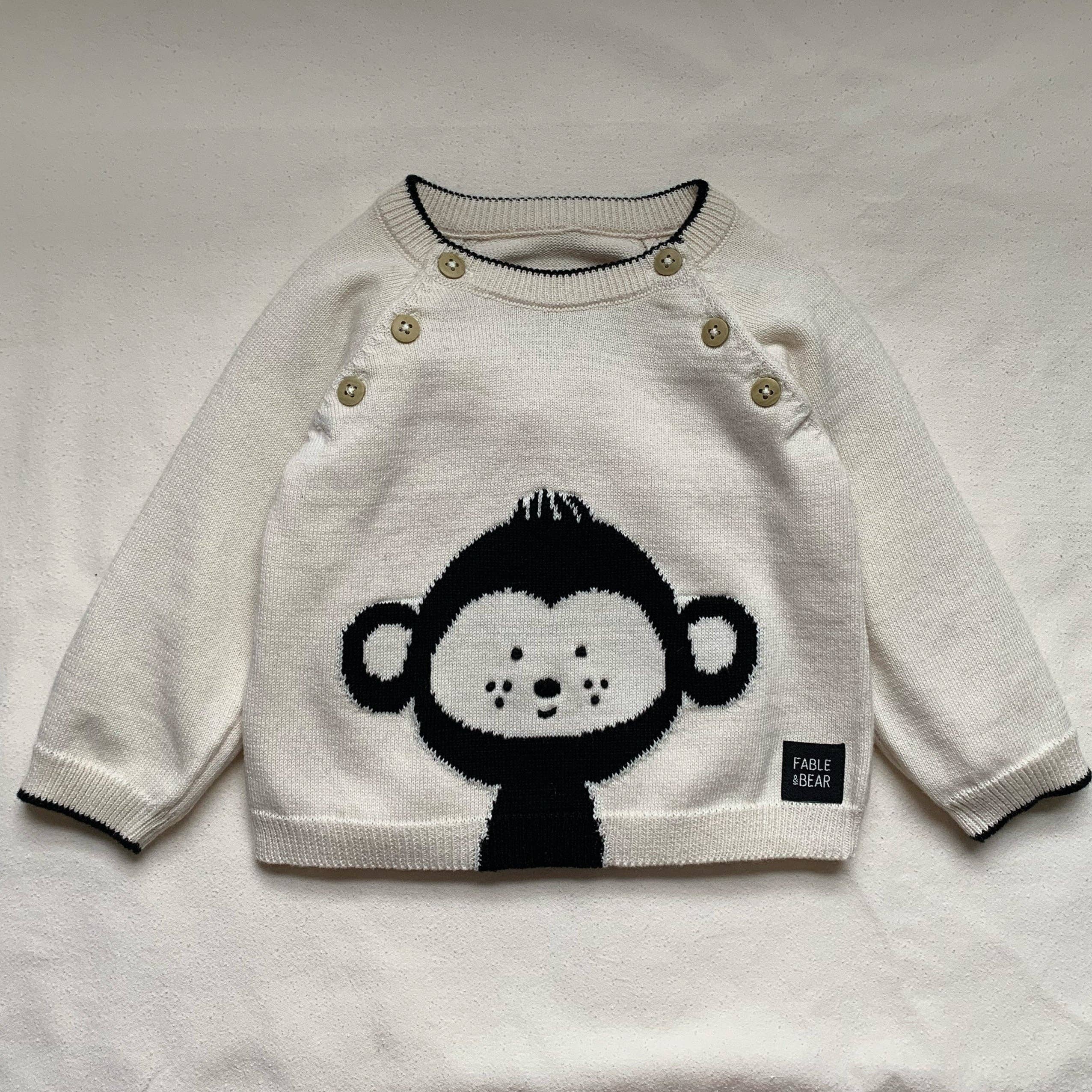Fable & Bear - Wholesale Knit Sweater - Baby - Monkey Jumper1