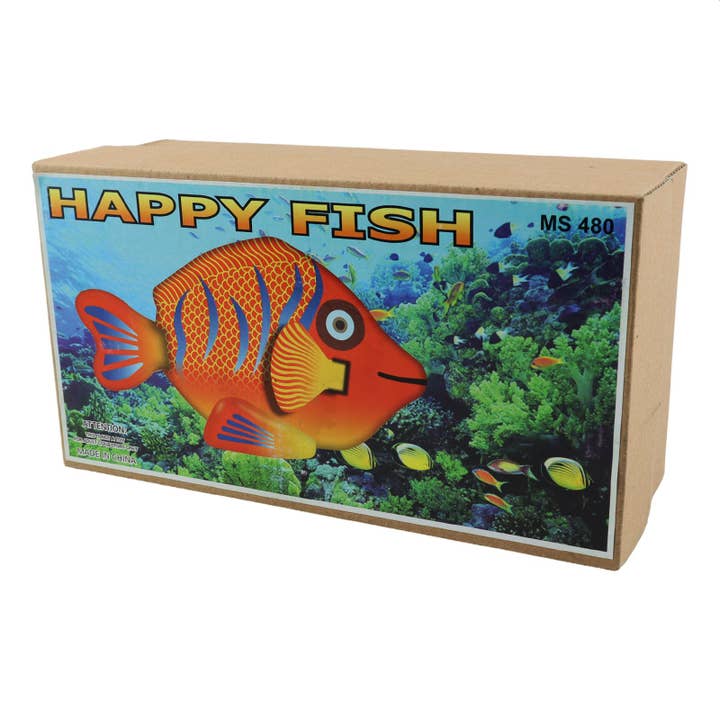 Tribal Trade GmbH – Engroshandel Pyntefigur – Bliklegetøj Farverig Fisk Happy Fish Blikfisk