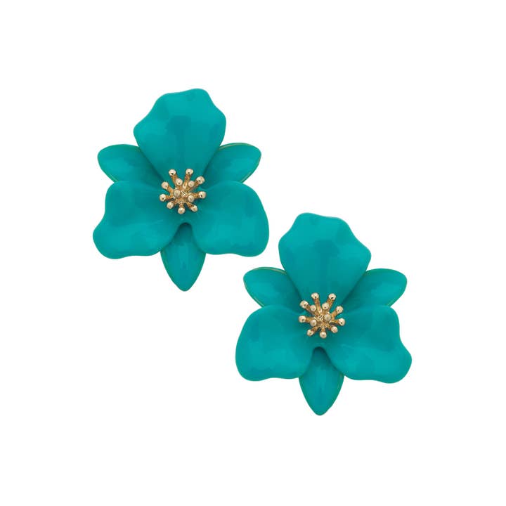 Canvas Style - Vente Clous d'oreille - Boucles d'oreilles Valentina en forme de fleur en émail3