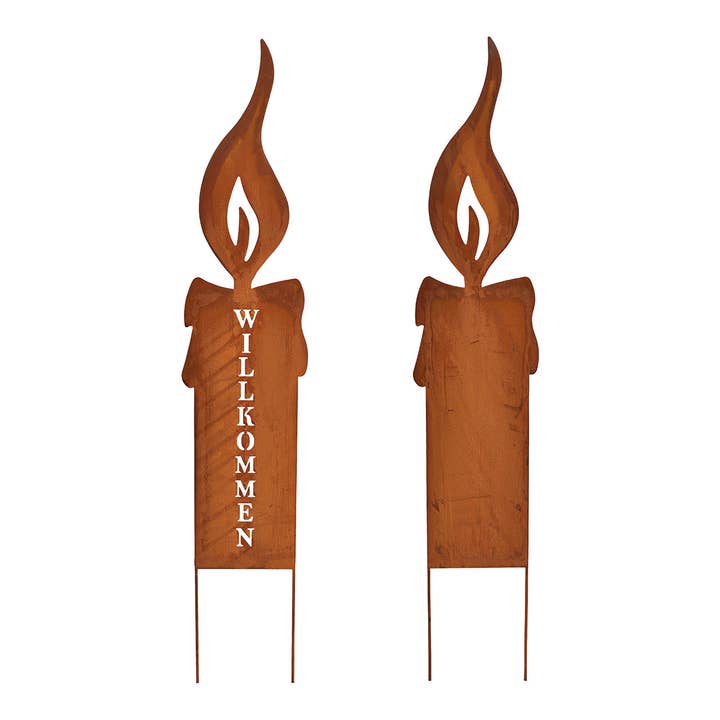 Stiklysestage, rustik finish, i metal brun 2-delt, (B/H) 16x85cm for engroshandel hos Wurm