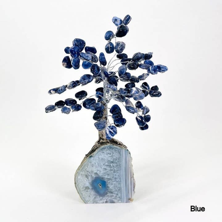 Rock Paradise - Wholesale Spiritual Stone/Crystal - Sodalite Crystal Tree on Agate Geode Base - You Choose Color8