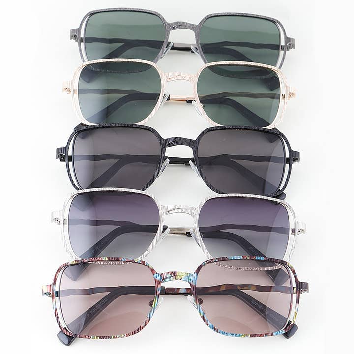 Polarized Wood Ring Sunglasses for wholesale by 3AM BY H&D ACCESSORIES