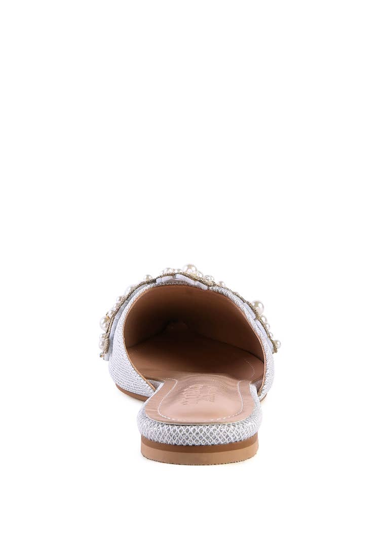 Rag Company - Wholesale Mules - Women's - ASTRE Embellished Delicate Pearl Mules3