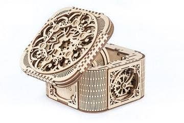 Ukidz LLC - Wholesale DIY Craft Kit - UGears Treasure Box -Wooden 3D Puzzles - DIY2
