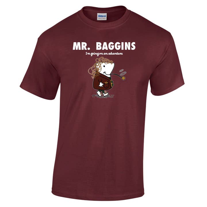 PIGMENTIFY - Wholesale T-Shirt (Graphic) - Men's - Mens Baggins Parody Movie Spoof Art T-Shirt