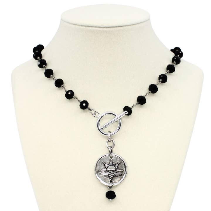 Katia Designs - Vendita all'ingrosso Girocollo/collier - Collana girocollo nera scintillante "Scegli il tuo messaggio"
