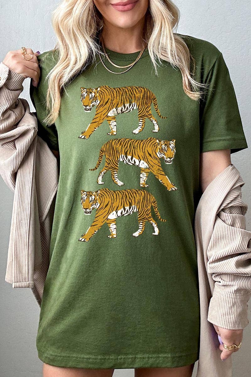 COLORBEAR – Engroshandel Grafisk t-shirt - Dame – Retro Tigers Grafisk T-shirt11