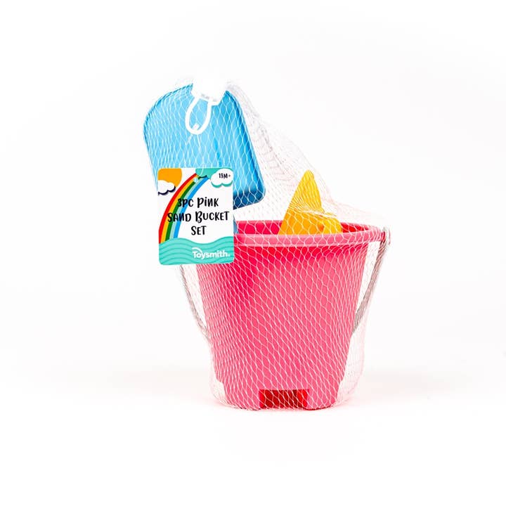 Toysmith - Wholesale Beach/Pool Toy - Kids & Baby - Toysmith 3-Piece Pink Sand Bucket Set