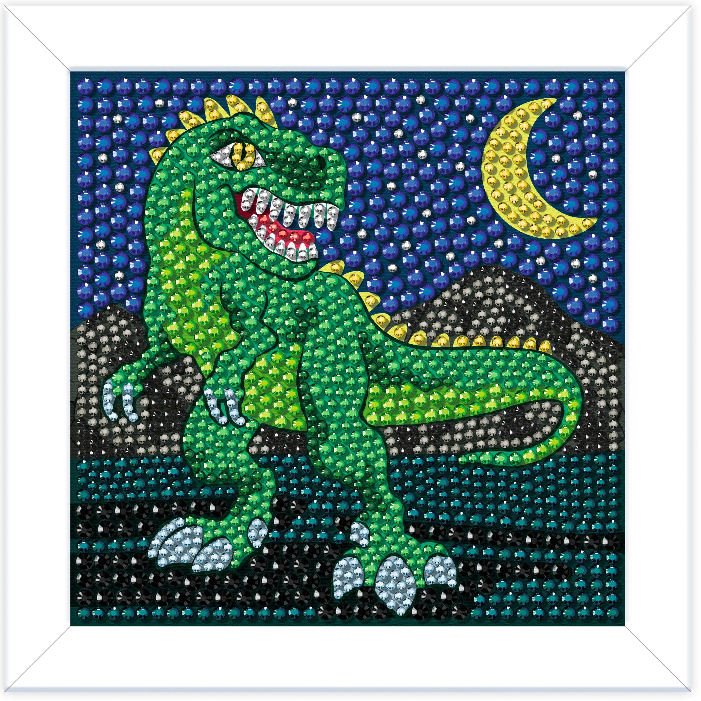 URSUS® / Buntpapierfabrik Ludwig Bähr GmbH & Co. KG - Wholesale DIY Craft Kit - Diamond Painting Picture Frame “T-Rex”1