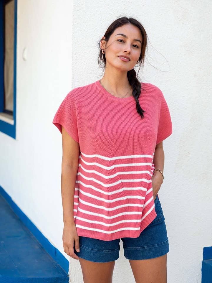 MERSEA - Vente Pull en maille – femme - Pull à manches courtes Camden1