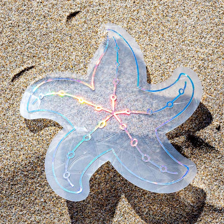 Starfish Sun Catcher Sticker Decal for wholesale by LaRynn Sticker Co.