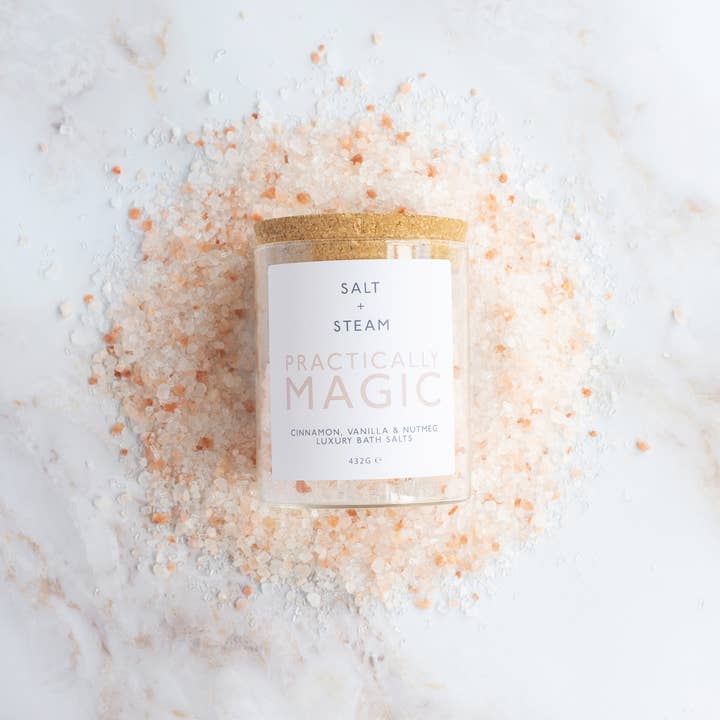 Salt + Steam - Wholesale Bath Salts - Practically Magic - Cinnamon & Vanilla Bath Salts 80g & 432g