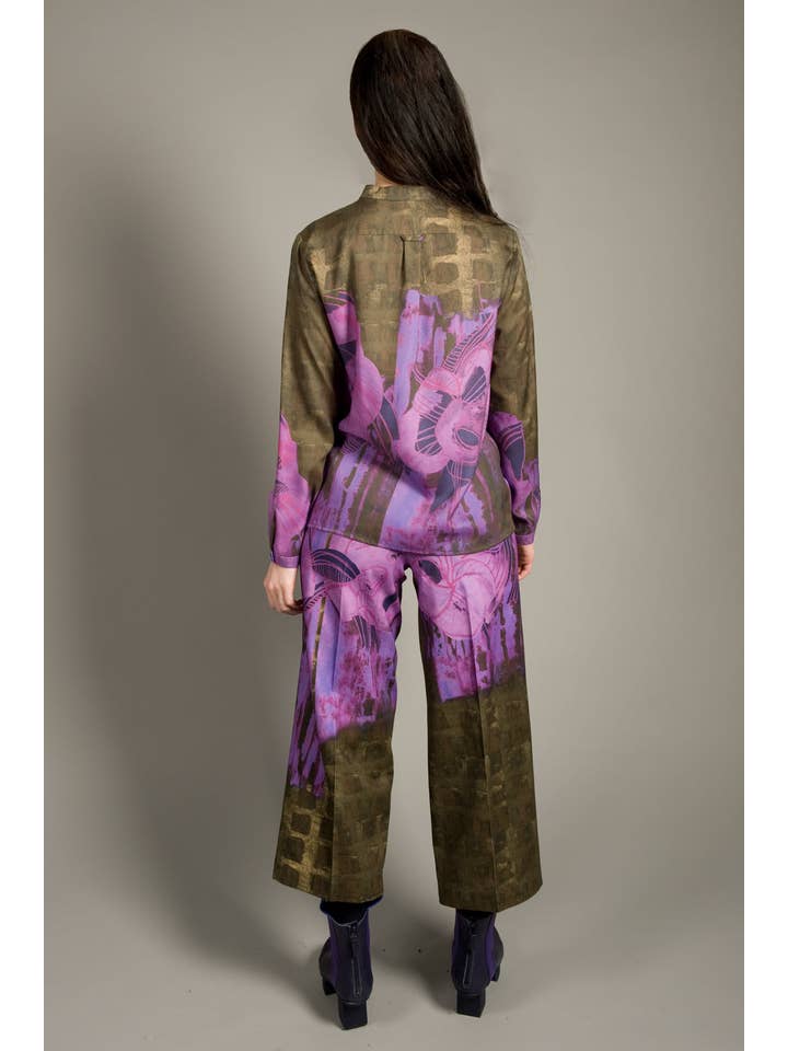 Clara Kaesdorf - Venta al por mayor Camisa con botones - Mujer - Camisa magenta con estampado floral