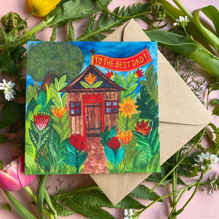 Melhor Pai Shed Cartão de Saudações por atacado de Samantha Dolan