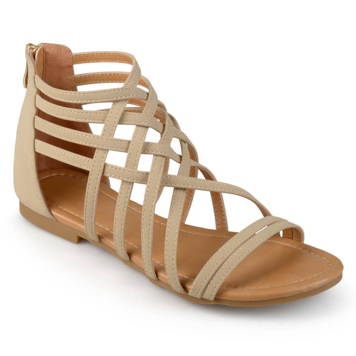 Journee - Wholesale Sandals - Women's - Hanni Gladiator Sandals In Faux Leather